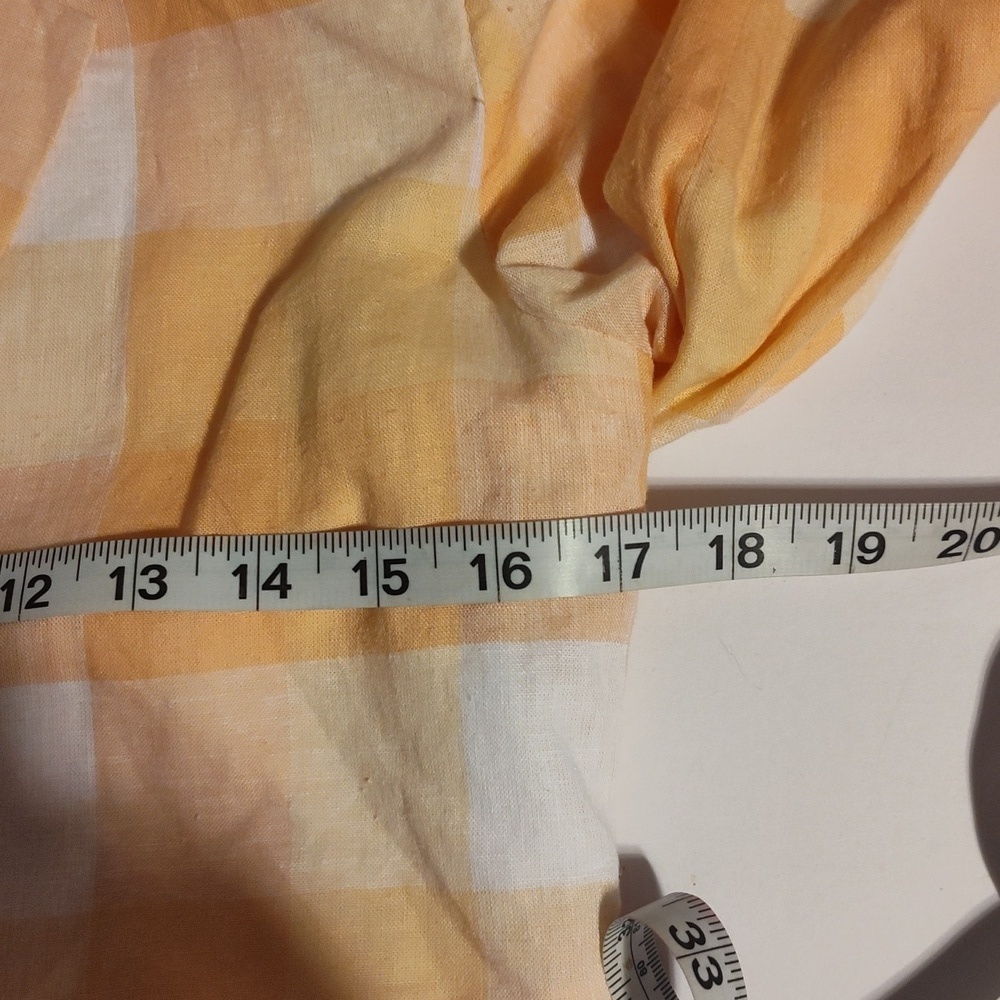 FOR Love And Lemons Size XSmall Womens Blazer Eugenie Linen-Blend Crop Orange - Picture 6 of 8